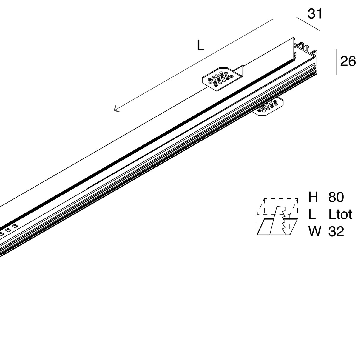 P-30: STRIP BIA INCASSO L2400