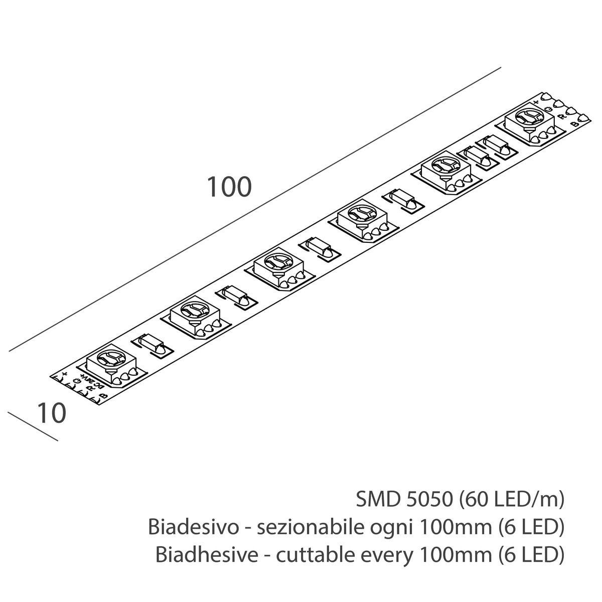 STRIP LED: 14,4W/M-24V-5M-RGB