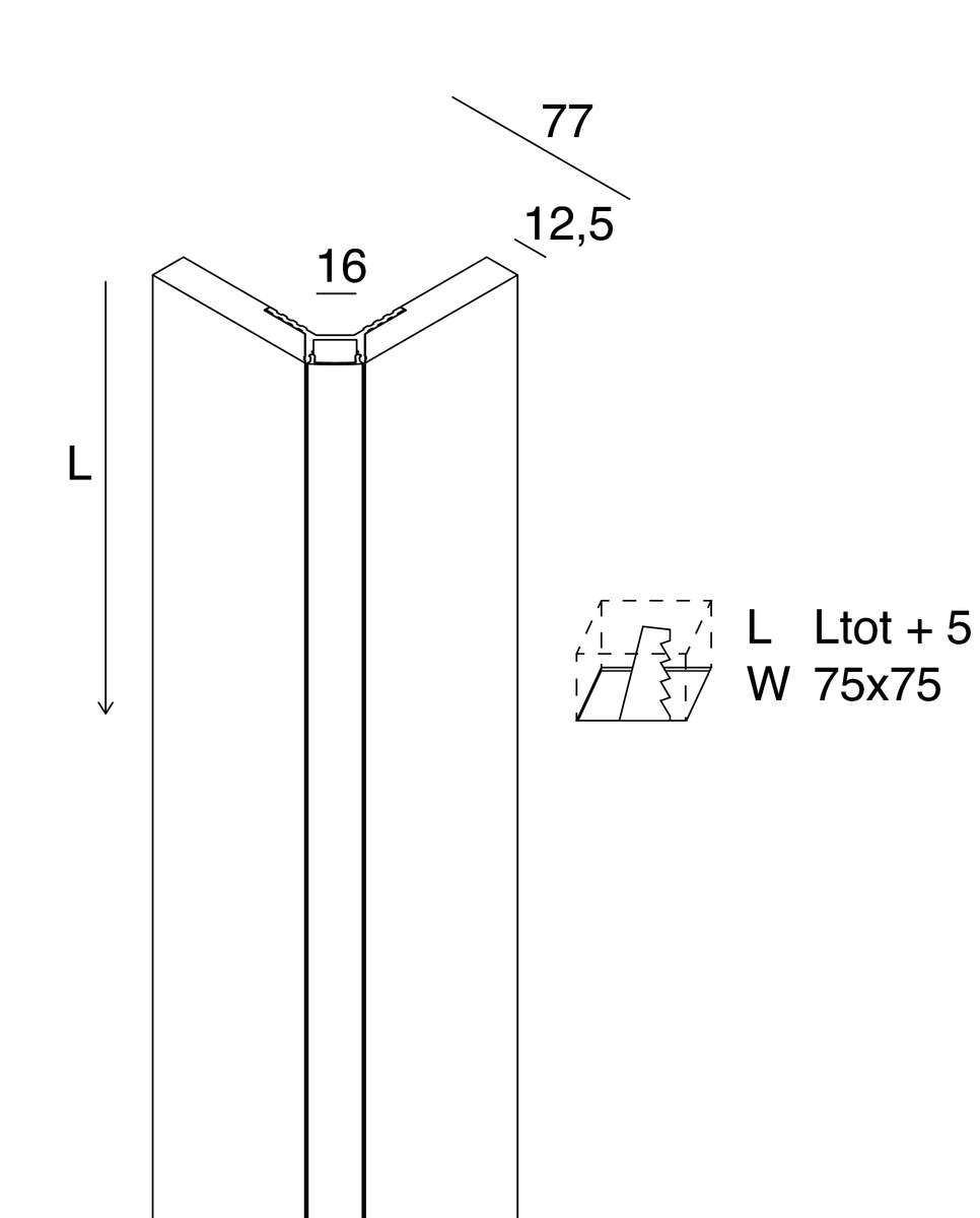 L-16 EVO: CORNER OPALE 2M ANG.EST, PROFILI E ACCESSORI PER STRIP LED, STRIP LED ED ACCESSORI, LIGHTING