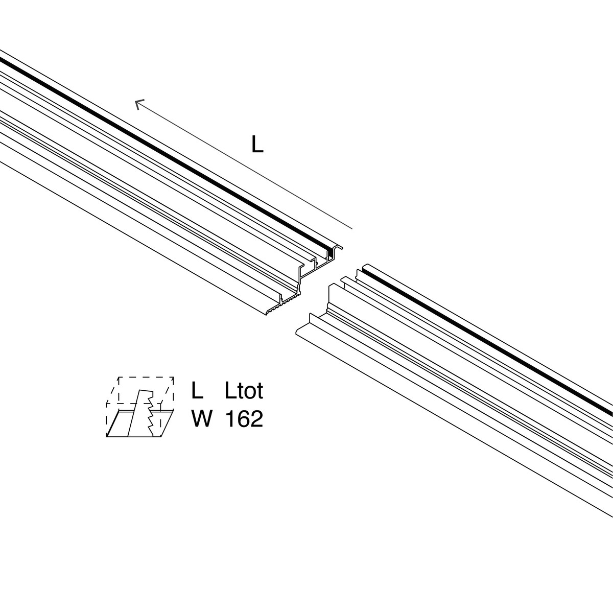 GHOST EVO: PROFILO L1680 2 PZ
