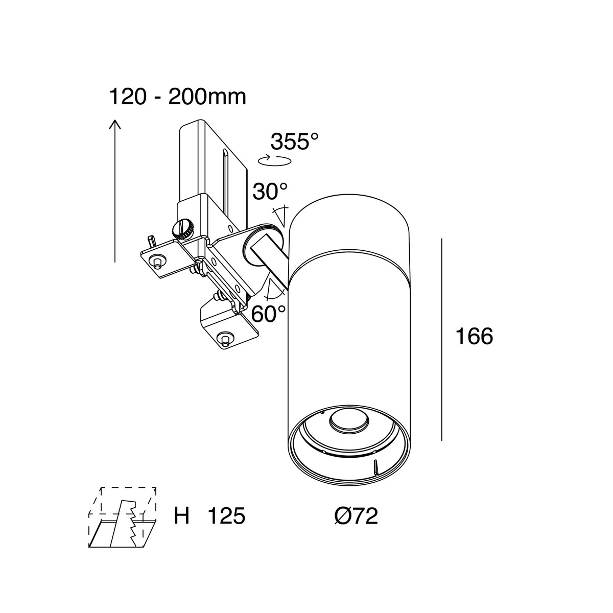 GHOST EVO: SPOT 23W 15-38  3K CRI90 NERO