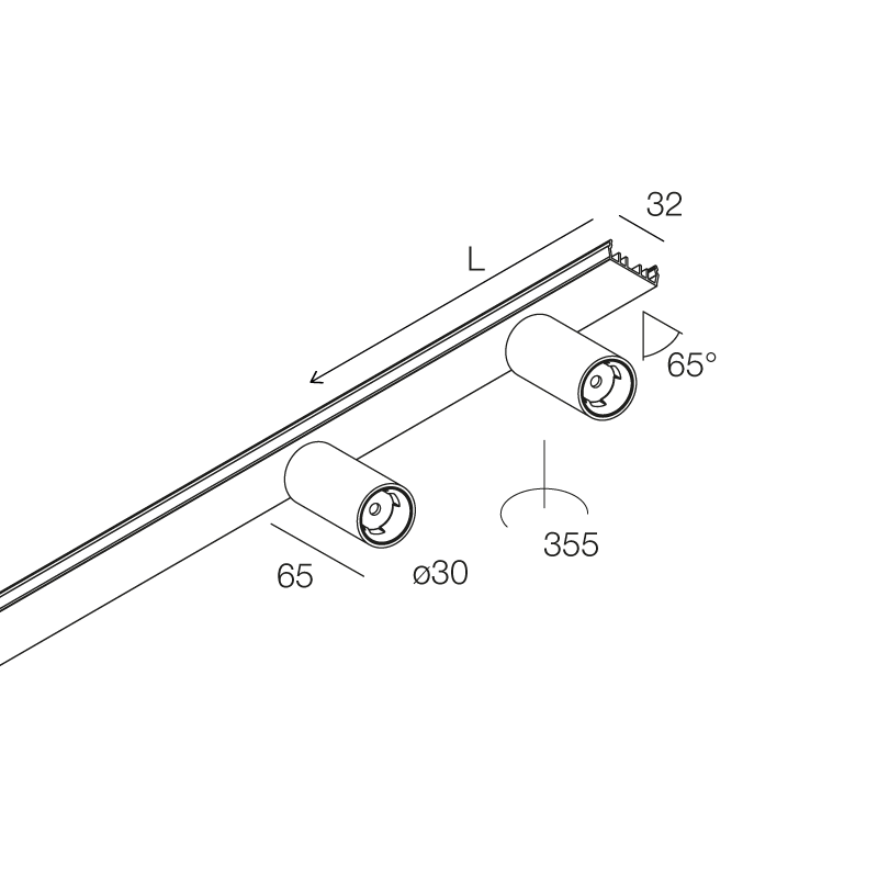 HERO M: 2FAR 2X4W L 636MM 3K 45 NE