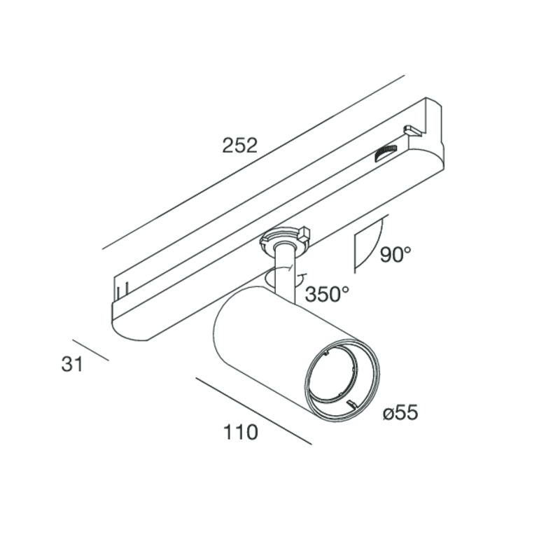 DALI: BIN. 10W DALI F38 3K CRI90 NE