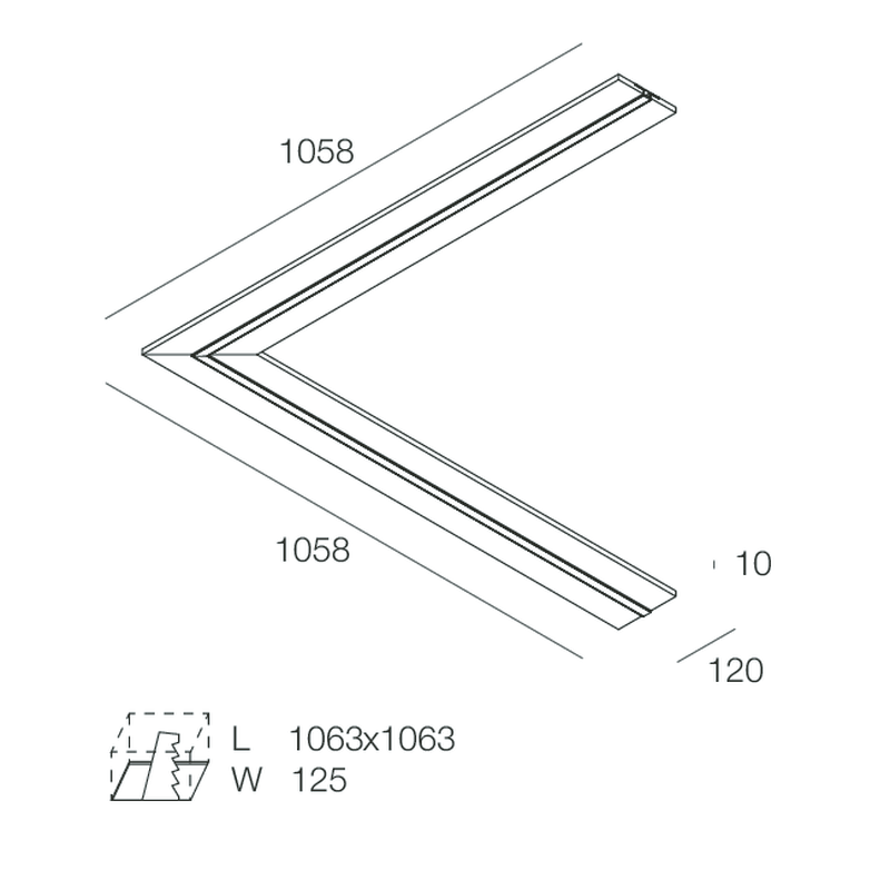 L-16 LOW: ANGOLARE OPALE 1+1M 10MM