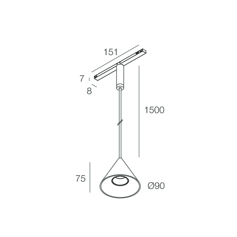 CONUS T-48 MINI: 7W 3K DALI CRI90 NE