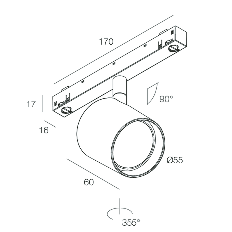 GALA F8: 13W DALI 48V 3K 34 BIANCO