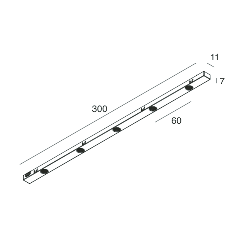 T-48 MINI: MOD. UGR 5W DALI 48V 3K NERO