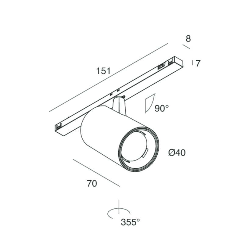 MIR T-48 MINI: 6W DALI 48V 3K F40 BI