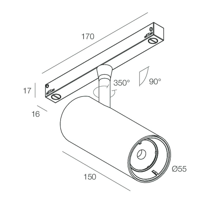 PABLO F8: 19W 3K DALI CRI90 NE