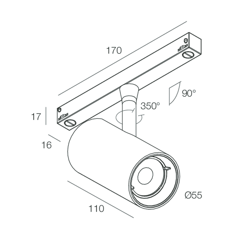 PABLO F8: 9W 3K DALI CRI90 BI