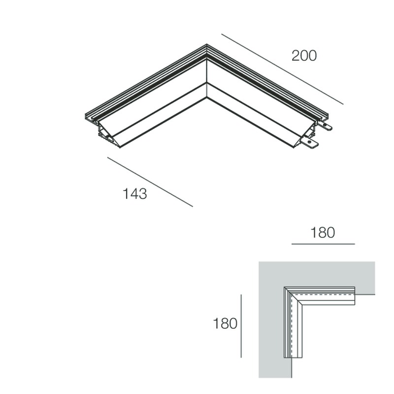 SIDE: ANGOLARE INT OPALE 200X200