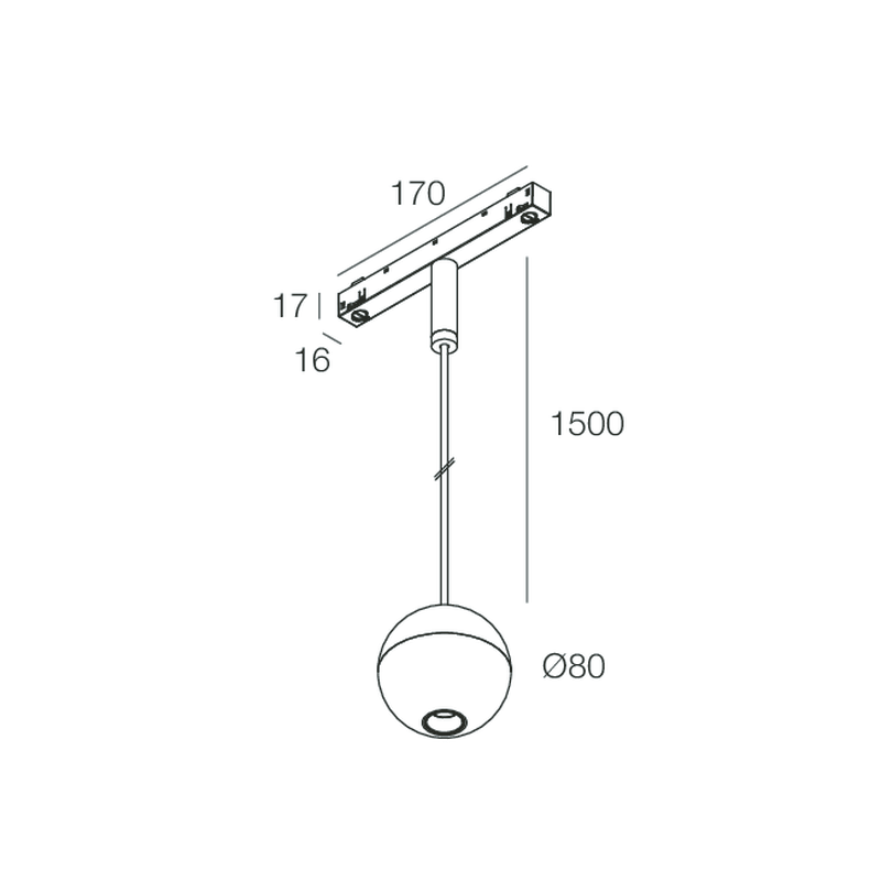 SPHERA F8: 3W+3W 3K DALI CRI90 NE