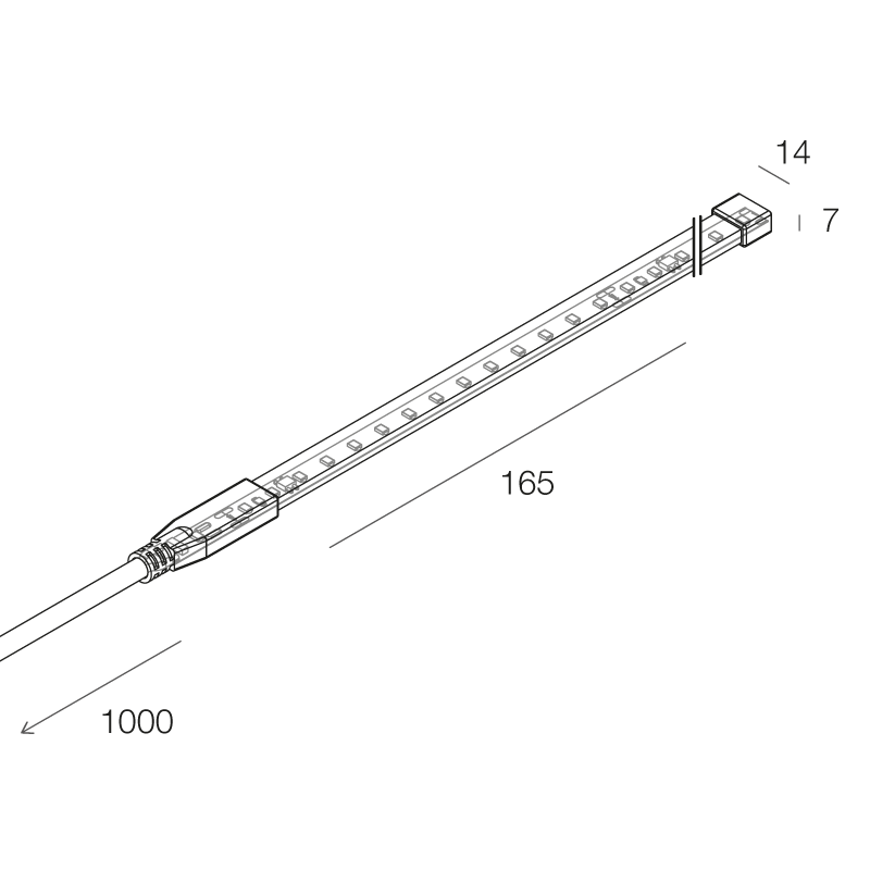 STRIP LED 230VAC: 9,4W/M - 5M - 4K