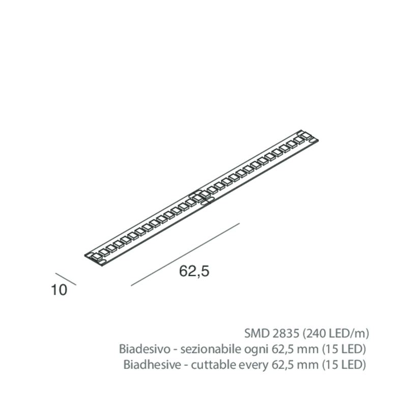STRIP LED 48V: 17W/M 2.7K CRI90