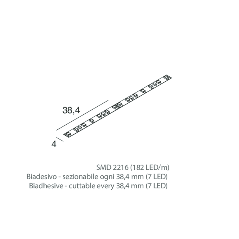STRIP LED: 11,5W/M-24V-5M-3K 4MM CRI90