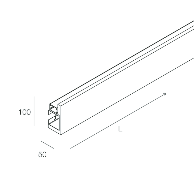 V-90: VELETTA ANG.90 OPALE L.2000MM